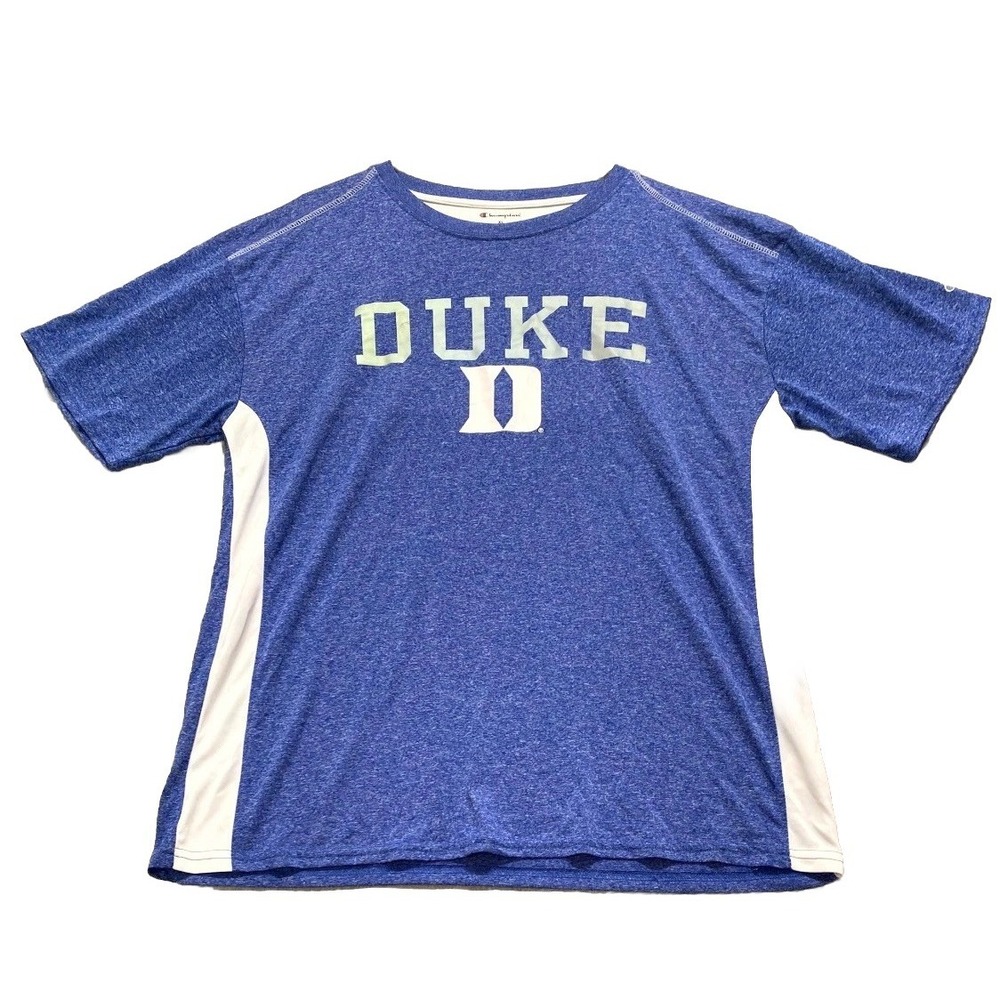 Duke Blue Devils T Shirt Mens XL Blue Champion Basketball NCAA Logo Performance